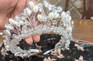 تاج عروس نقره ای